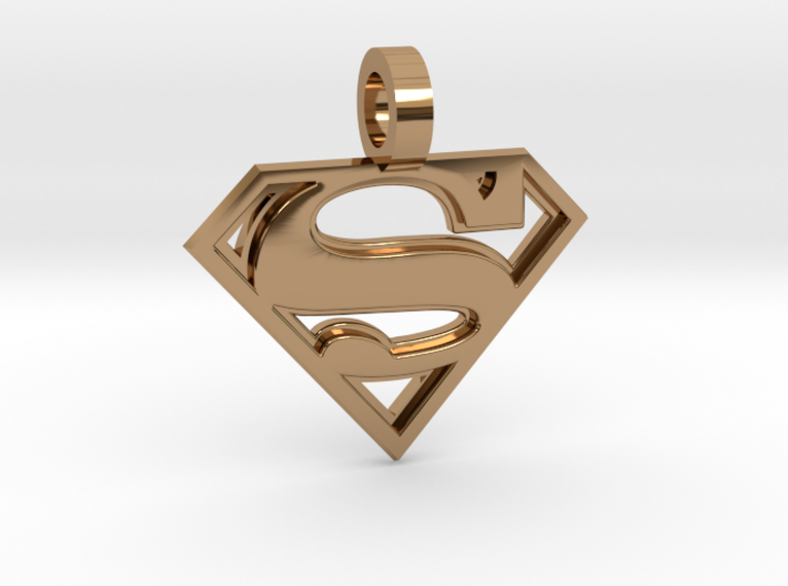 Superman Pendant 3d printed