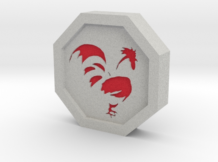 Rooster Talisman 3d printed