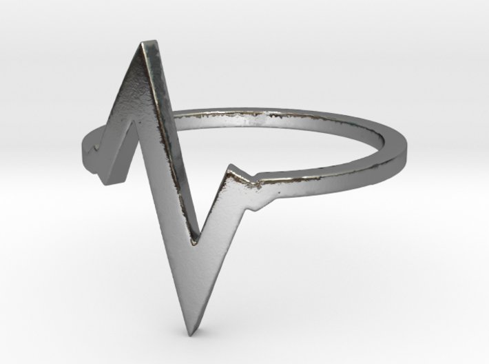 Heartbeat Ring Size 7 3d printed