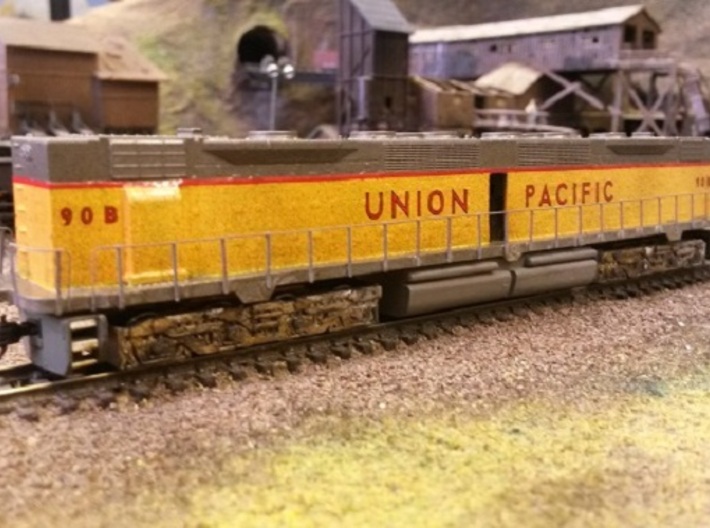 EMD DD35 N Scale 1:160 3d printed Shown with JTP Brass Additions