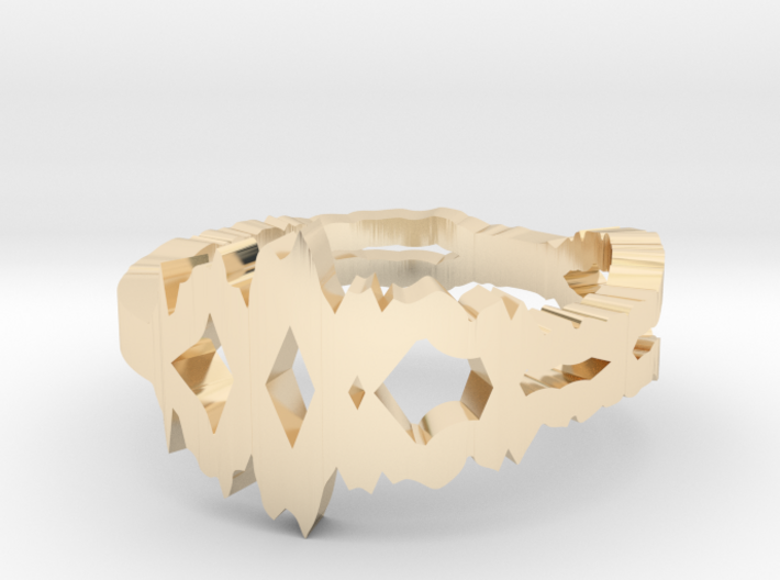 &quot;I Love You&quot; Sound Wave Ring 3d printed