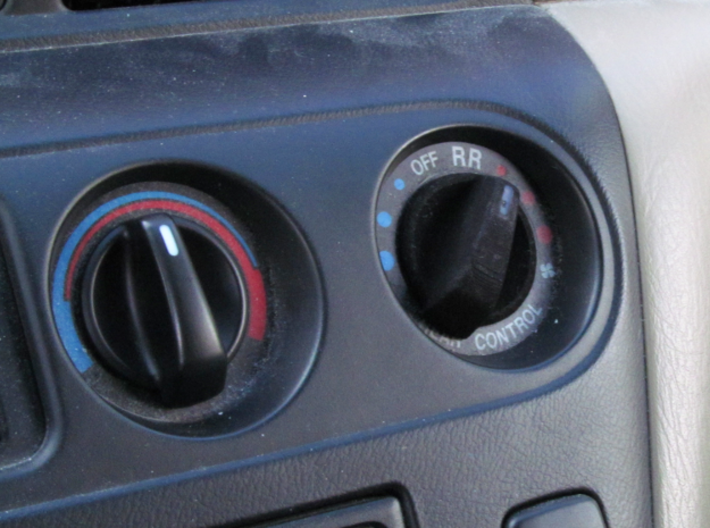 Honda Odyssey 2000 A/C Knob 3d printed The product placed on the vehicle