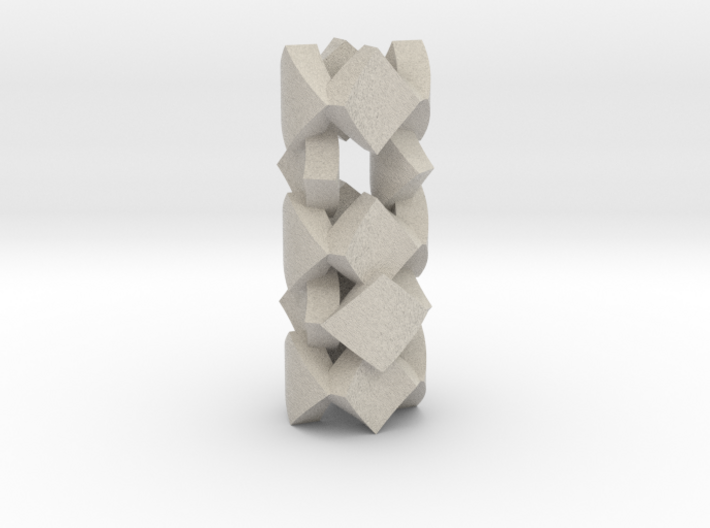 pendant twisted squares 2 3d printed