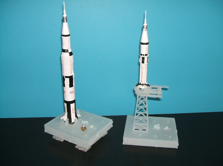 1/400 NASA LUT levels 0-2 (Launch Umbilical Tower) 3d printed A customers models of  unpainted launch pads, crawler & Milkstool.... time to finish the LUT now!