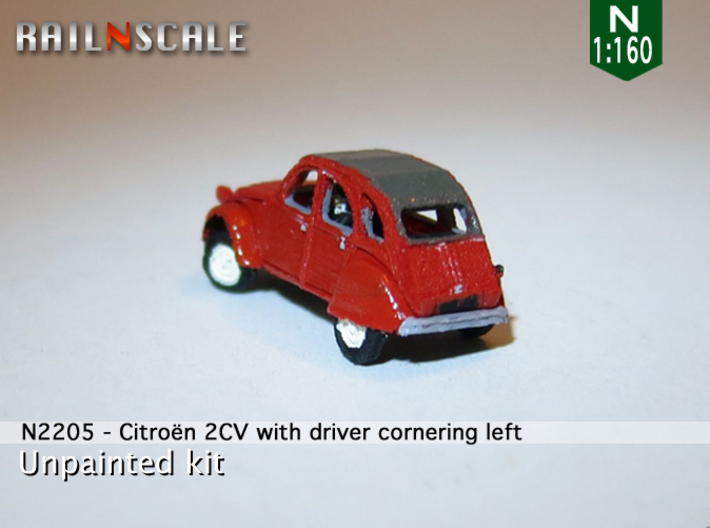 Citroën 2CV - cornering (N 1:160) 3d printed 