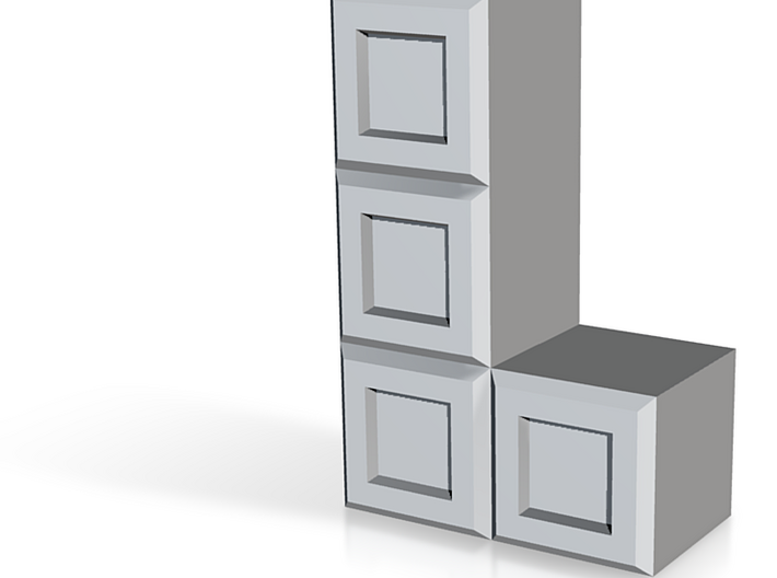 Tetris Vase &quot;L&quot; shape standing up 3d printed