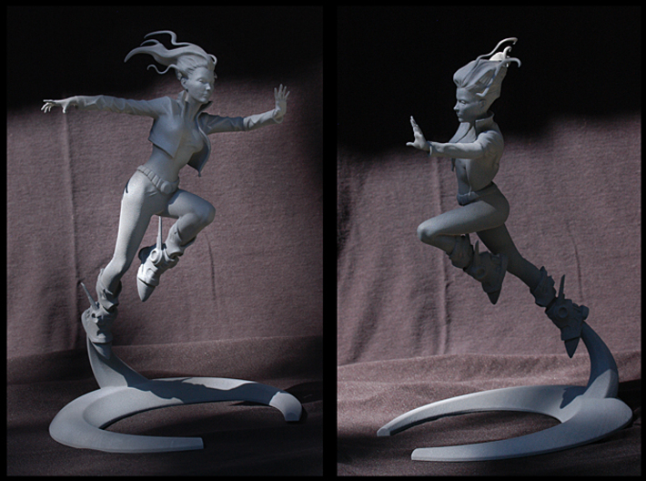 SheUn The Rocketeer 3d printed Printed Version with a coat of grey primer.