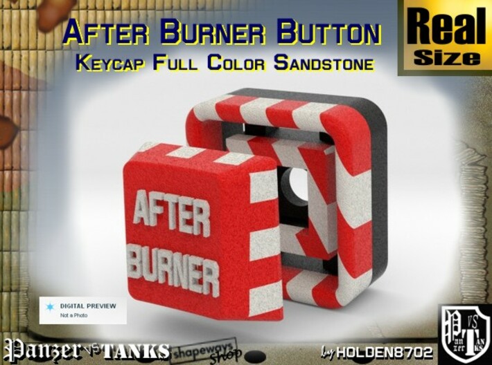 Full Color After Burner Button 3d printed