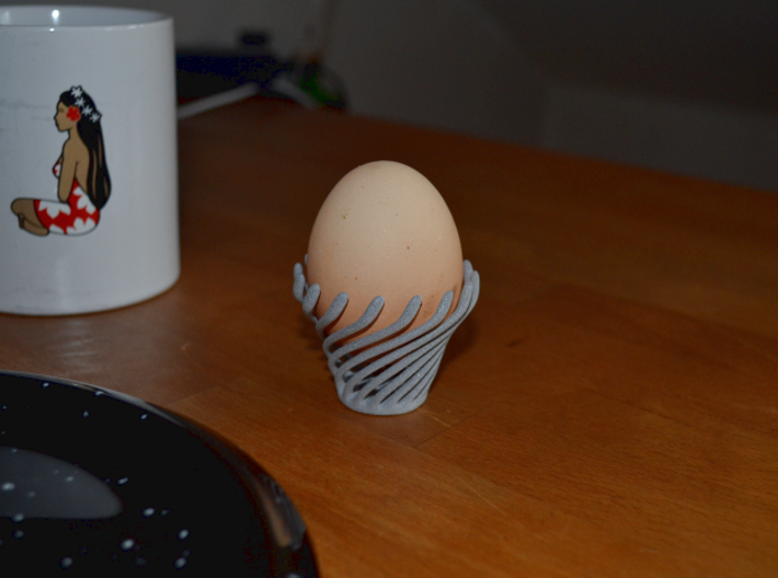 Swirly Fun Egg Cup 3d printed 