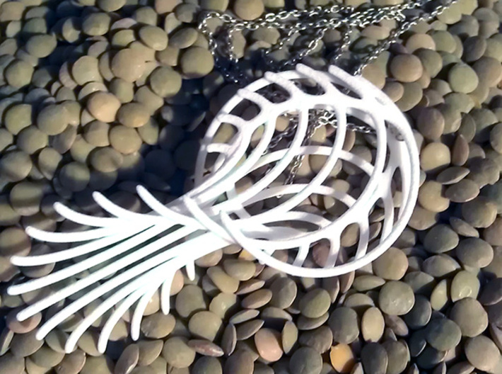 Abstract 2 Pendant 3d printed Chain and lentils not included