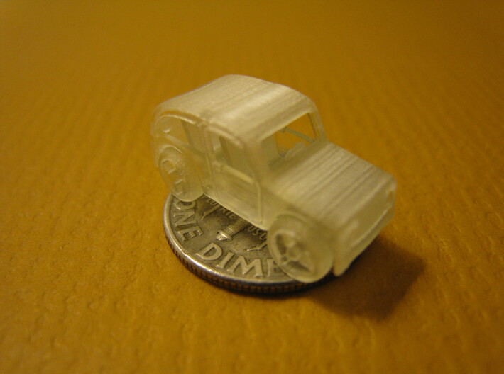 Micro car with turning wheels 3d printed