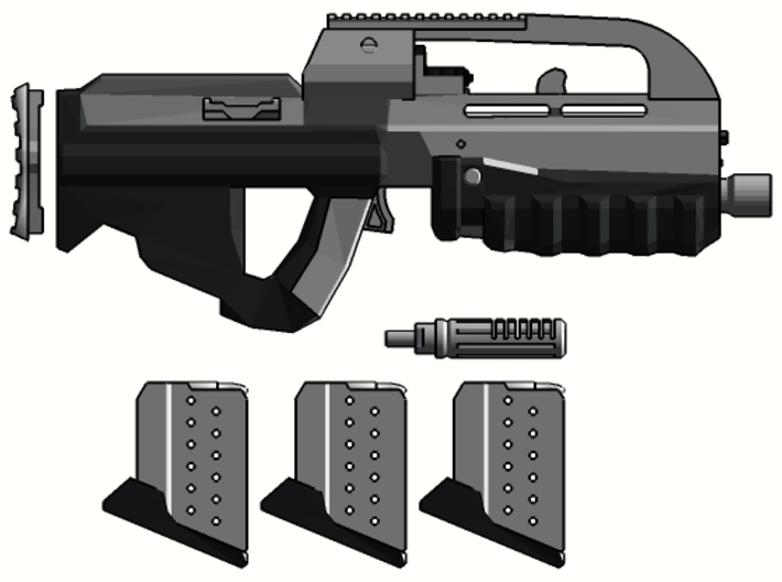 1:6 Scale Sci-Fi M Assault 5K carbine 3d printed Add a caption...