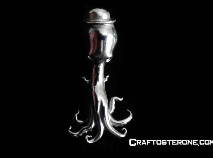 Derby The Octopus in a Bowler Hat Pendant 3d printed