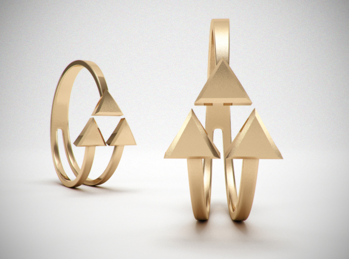 Ring of Triforce 3d printed 