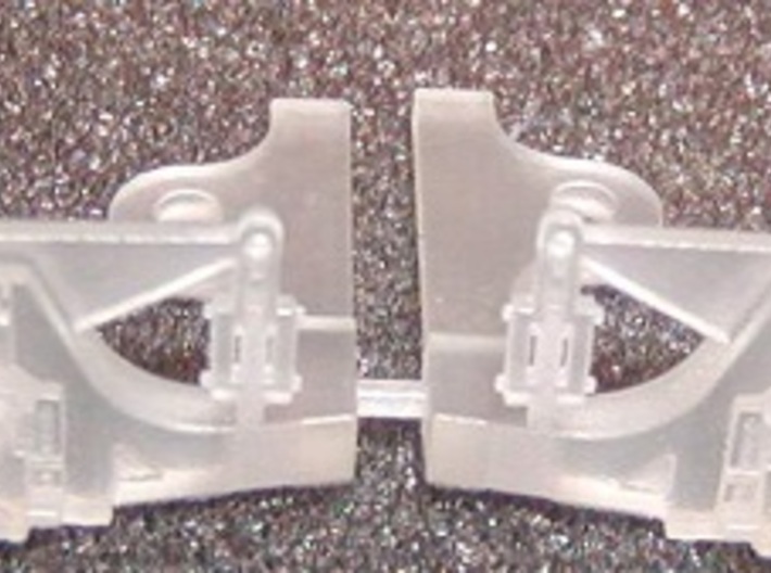 HO scale Hodges trailing truck for ATSF steam loco 3d printed front side early version with out leaf spring detail