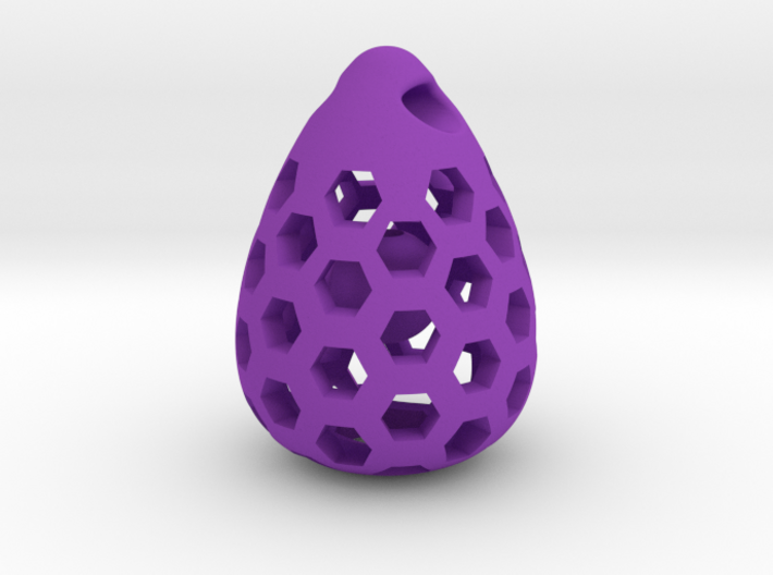 Big Patterned Egg Bell Pendant - Plastic Material 3d printed