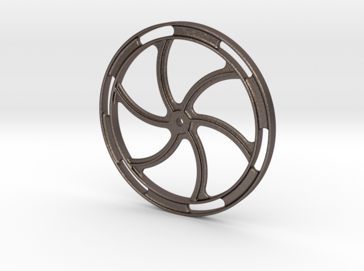 Hand Brake Wheel - 2.5&quot; scale 3d printed