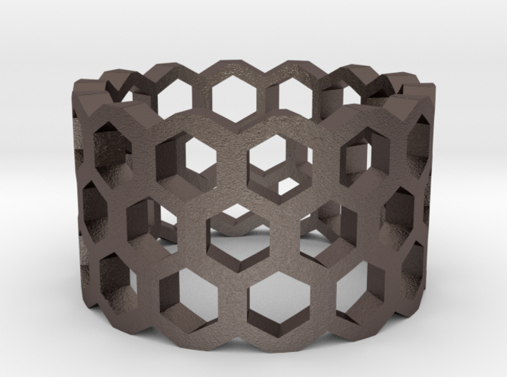 Honeycomb Ring Size 9 3d printed