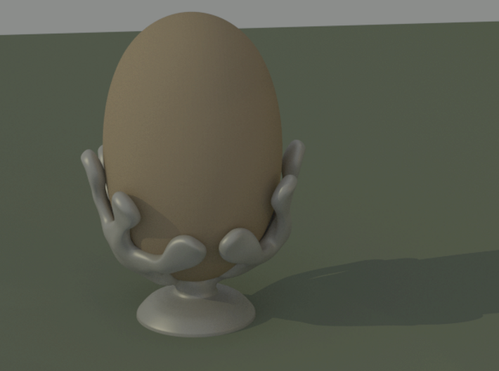 Hands Up Fun Egg Cup 3d printed