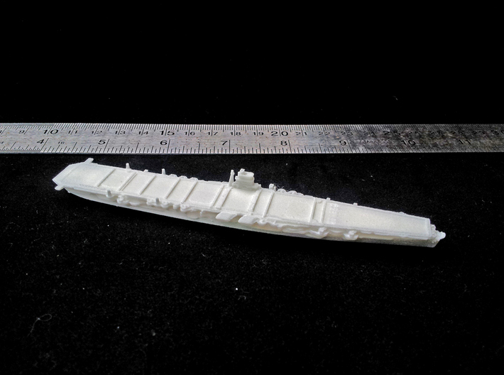 IJN CV Hiryu [1942] 3d printed in White, Strong &amp; Flexible, unpainted