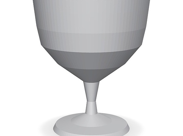 Ceramic wine goblet - 5&quot; (12.5cm) tall 3d printed