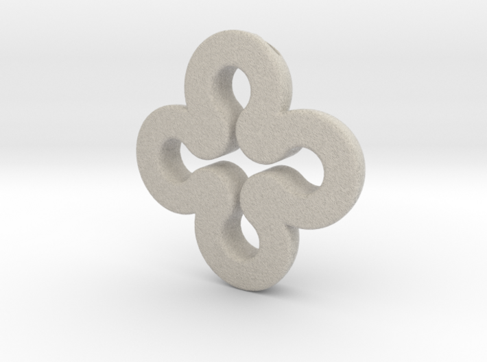 Clover necklace hollow 3d printed 