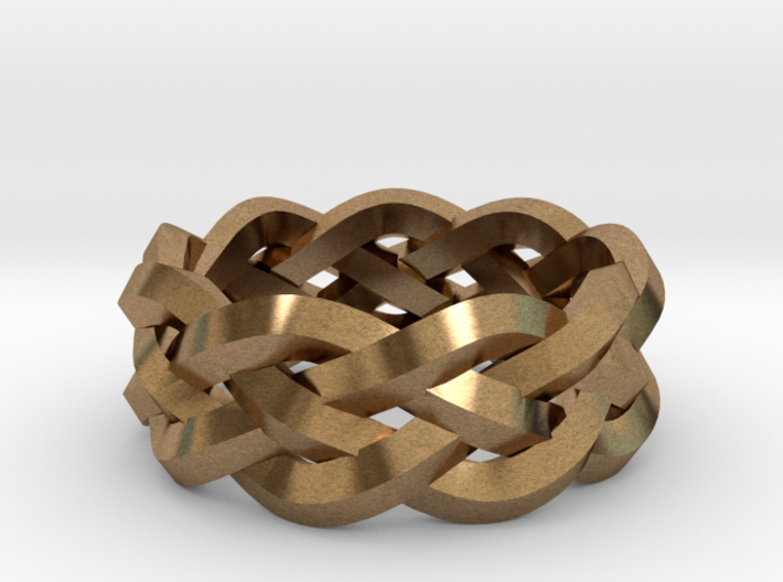 Four-strand Braid Ring 3d printed 