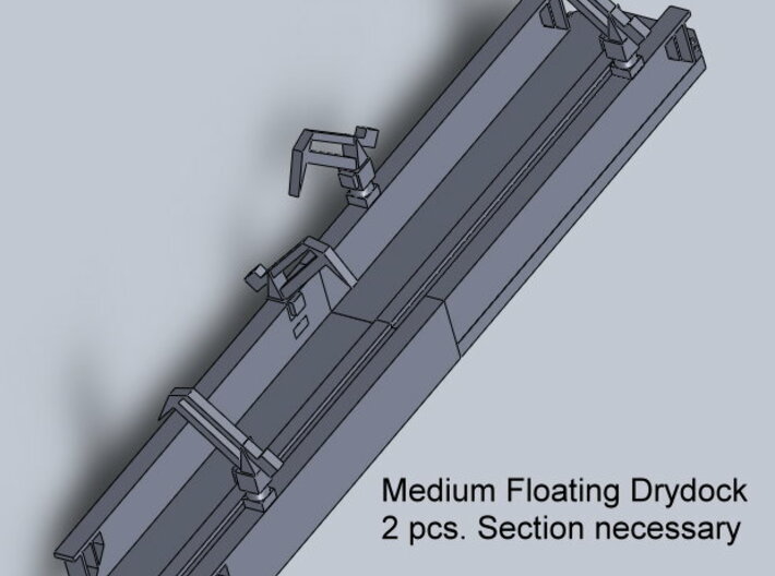 Schwimmdock B, Floating Dock B 1/2400 3d printed used as a floating dock modern
