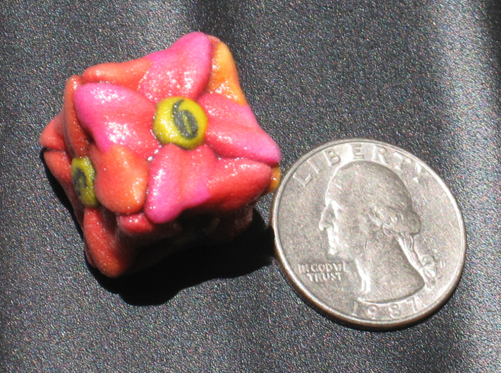 Flower D6 (Small) 3d printed After giving it a spray on clear coat.