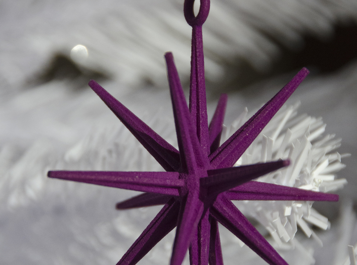 Sputnik Christmas Ornament 3d printed xmas ornament purple