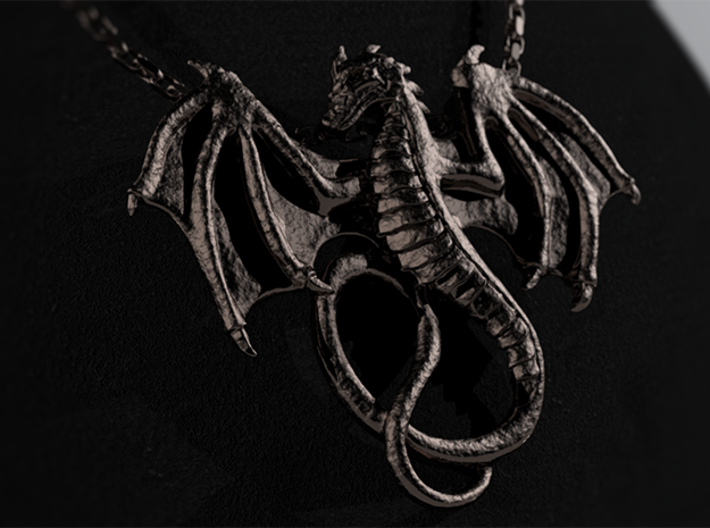 Dragon Pendant 3d printed 