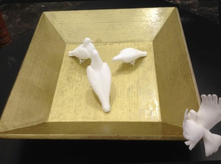 Bird No 4 (Doves) 3d printed Side View