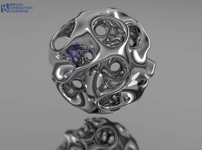 GYROID Spheroid Pendant - 20mm 3d printed