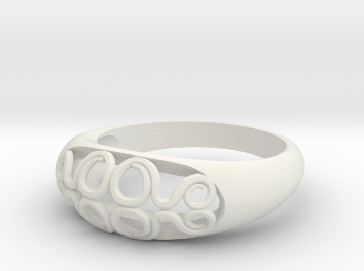 Ring of Waves (Size 7) 3d printed