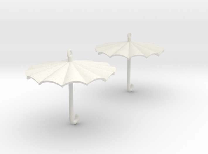 Umbrella Earrings 3d printed