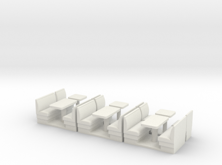 S Scale Resturant Booths X6 3d printed