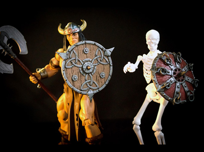 Shield-11-Targe-Chaos 6-7inch MOTU 3d printed Painted with Acrylics