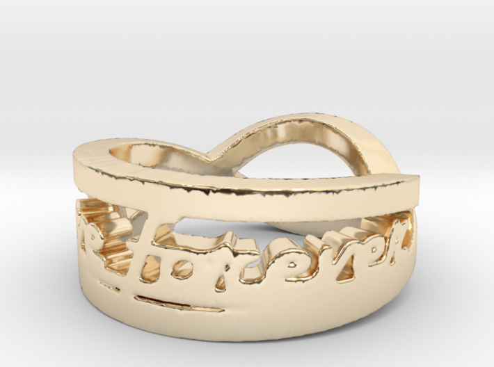 Love Forever Ring (Size 4.5) 3d printed