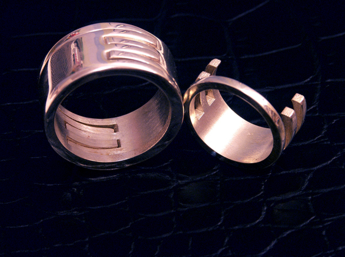 Interlocking Rings (US size 6.5) 3d printed Photo