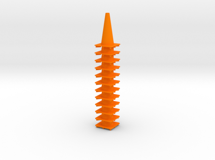 18&quot; traffic cones 1/12th (12) 3d printed