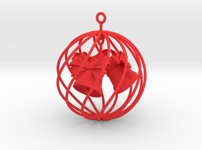 4" Christmas globe bells 3d printed 
