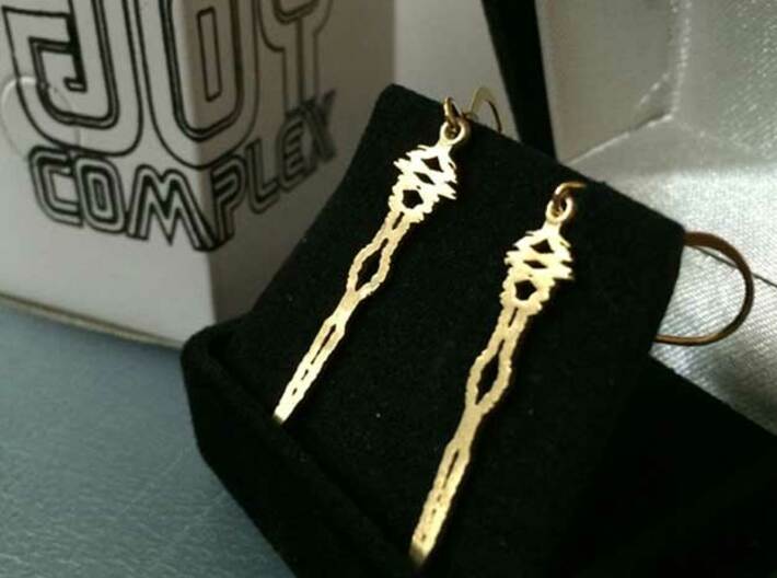 &quot;I Love You&quot; Sound Wave Earrings 3d printed