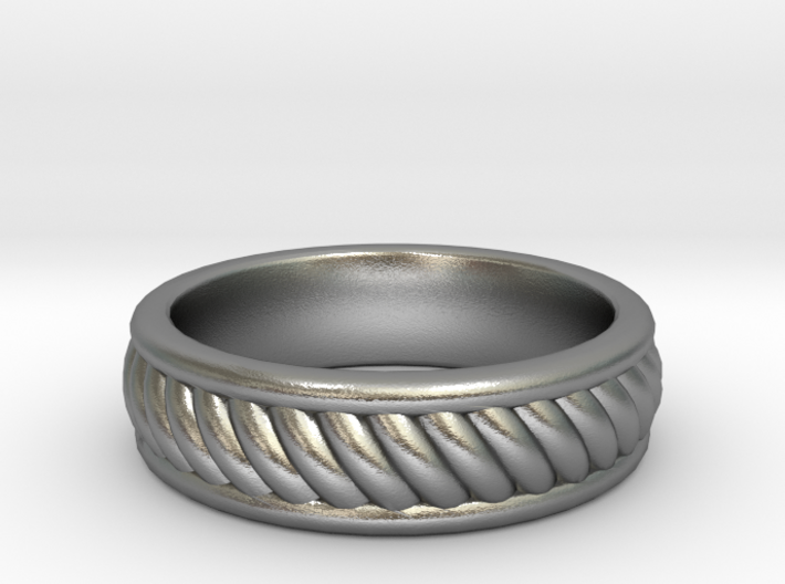Twist Band Ring - 9½ 3d printed