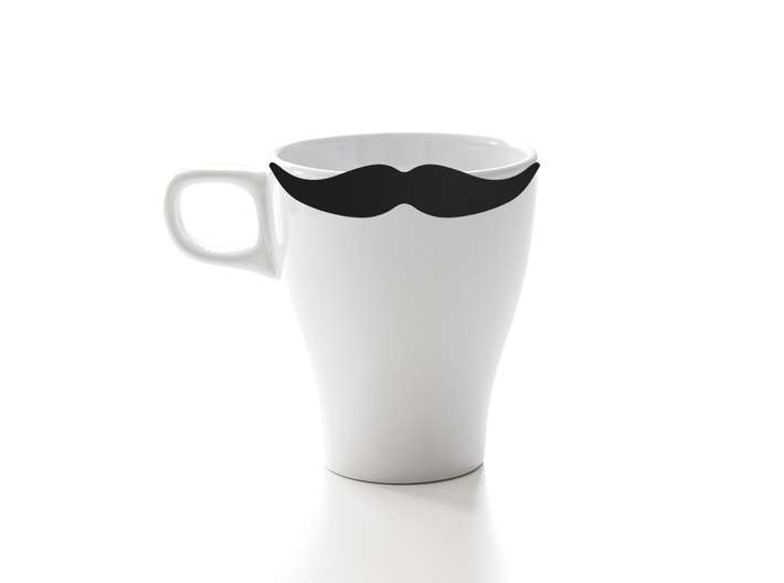 Mug &amp; glass accessories Mustache 2 3d printed