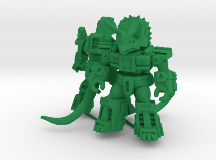 MiniCreatures: Rampager Rex Vs Titantic Triceratop 3d printed