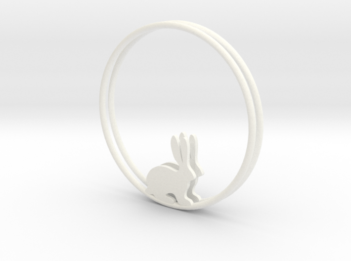 Bunny Hoop Earrings 40mm 3d printed