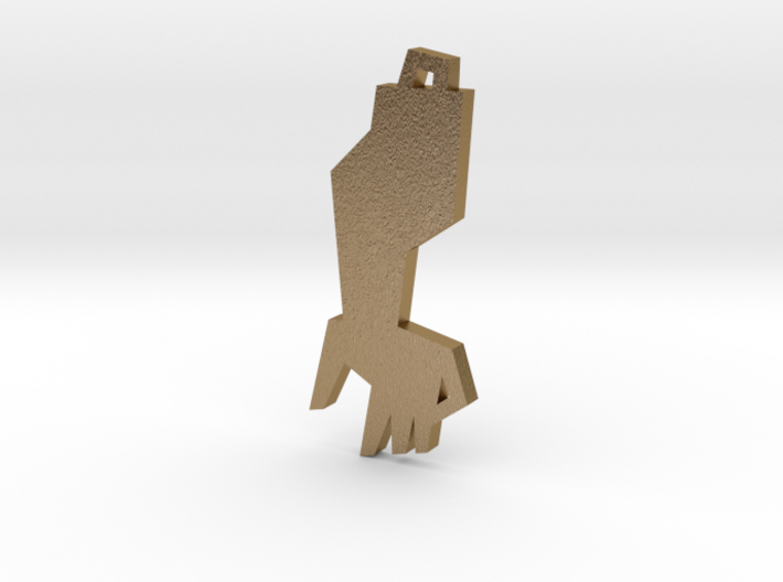 Golden Arm Pendant 3d printed