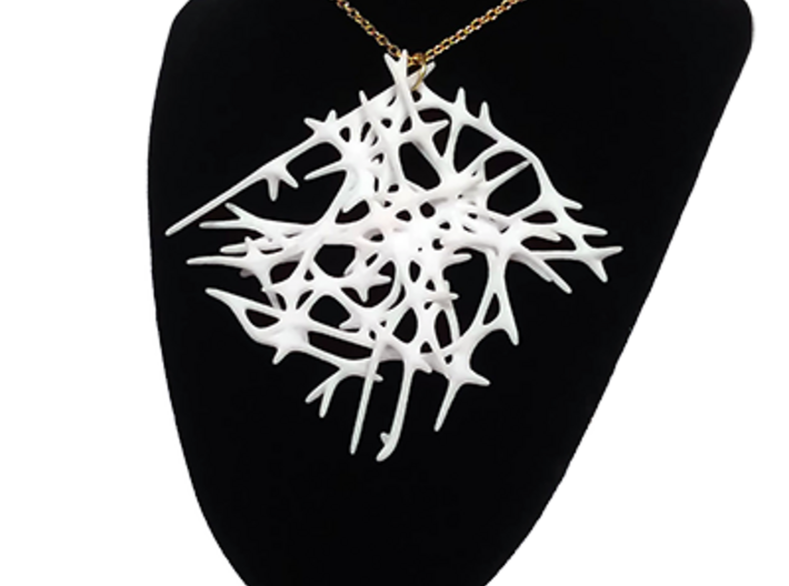 Abstract Mesh Pendant 3d printed 