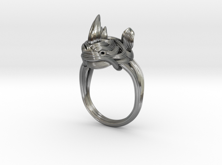 the Rhinoceros Ring  3d printed 