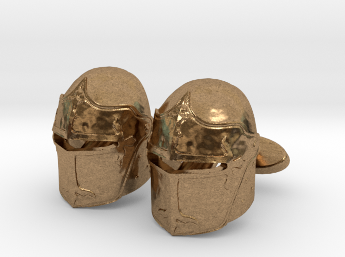 Medieval Helmet Cufflinks 3d printed